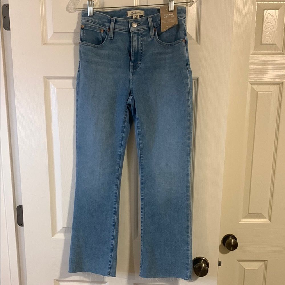 Madewell Blue Flare Wide Leg Jeans